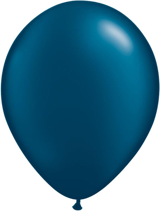 Pearl Midnight Blue 11 Inch Latex Balloons 100 Count by Qualatex [43780]
