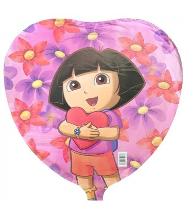 Dora the Explorer Heart Shaped 18 Inch Foil Mylar Balloon 1 Pack [20572]