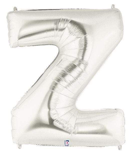 Megaloon Letter Z Silver 34 Inch  Foil Mylar Balloon [15927S]
