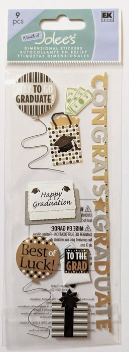 Jolee's Graduation Dimensional Stickers 9 Stickers per Pack [SPJJ124] [SPJJ124]