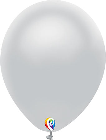 Funsational 12 Inch Latex Party Balloons Bag of 50 Silver [57101]