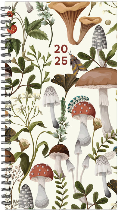 2025 Woodland Mushroom Softcover Spiral Weekly Planner [48702]