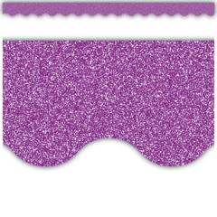 PURPLE GLITZ SCALLOPED BORDER (D)