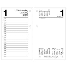 AT-A-GLANCE Daily Loose-Leaf Desk Calendar Refills, 3-1/2" x 6" 2025 [E7175025]