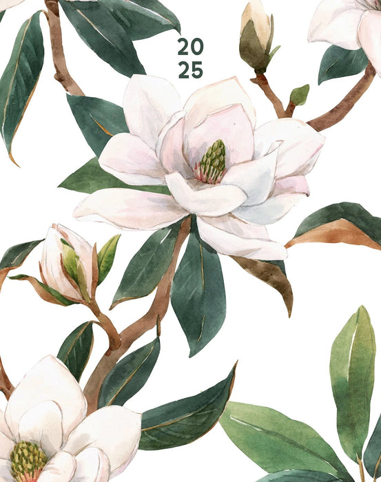 White Magnolia 2025 Monthly Planner [49228]