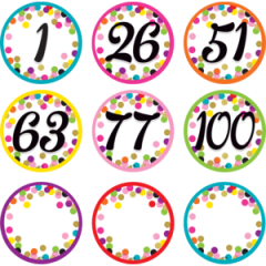 Confetti Number Cards [TCR8752] (D)