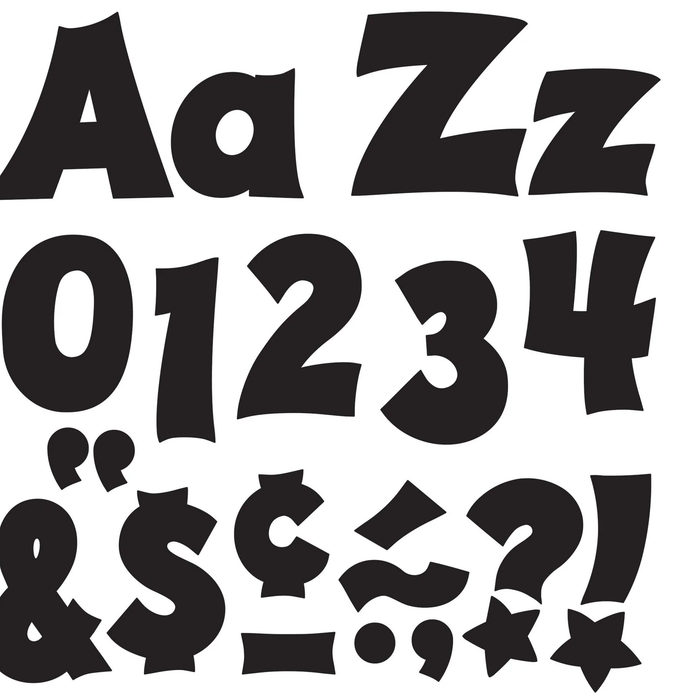 Black 4-Inch Friendly Uppercase/Lowercase Combo Pack (English/Spanish) Ready Letters [T79802]