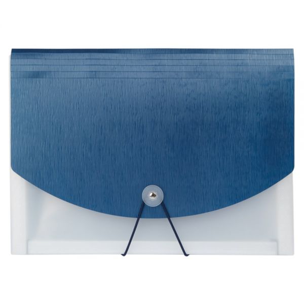 Twin-Tone Poly Expanding File, 7" Expansion, Letter Size, Clear/Blue [ODFN5856815]