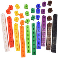 Childcraft Linking Manipulative Cubes, 3/4 Inches, Assorted Colors, Set of 100 [264681]
