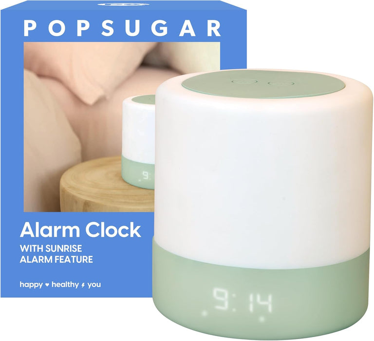 POPSUGAR Sunrise Alarm Clock, Wake Up to Natural Light with Sunlight Lamp, Sound Machine with Daylight and Sunset Simulation, Gentle Wake Up [26291KS-AX4020]