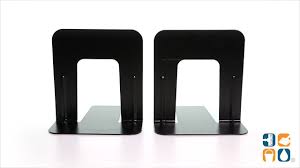 Business Source Heavy-gauge Steel Book Supports Black (Set of 2) [BSN42550] [BSN42550]