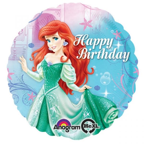 Little Mermaid Happy Birthday 18 Inch Foil Mylar Balloon [26412]