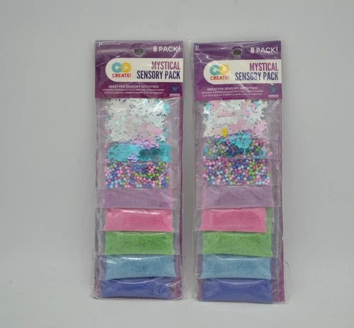 Set of Go Create! Mystical Sensory 8 Pack Unused Glitter Sequence Horizon Group