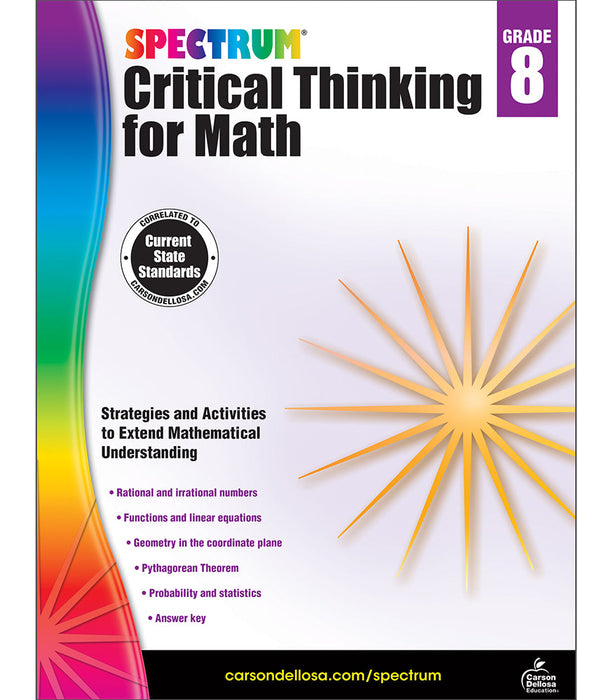 CRITICAL THINKING FOR MATH GRADE 8 [CD705120]