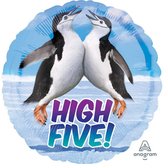 High Five Penguins 18 Inch Foil Mylar Balloon [36385]