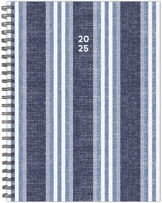 2025 Chambray Stripe 6.5" x 8.5" Weekly Planner [48818]