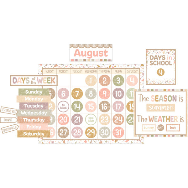 Terrazzo Tones Calendar Bulletin Board [TCR7201]