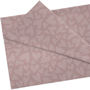 Light Mauve Hearts Creative Class Fabric [TCR77432]