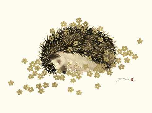 Shining Optimist Hedgehog Foil Get Well Greeting Card [2795GW]