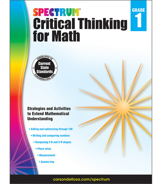 CRITICAL THINKING FOR MATH GRADE 1 [CD705113]