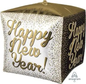 15 INCH Happy New Year White Gold Cubez [36023]