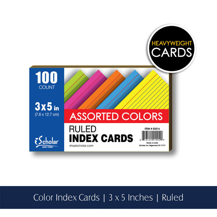 3x5 Index Cards Assorted Colors [3516]
